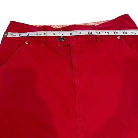 Crazy Horse Women's Mid Length Skirt w/ Pockets Deep Red Size 6 - Picture 4 of 6